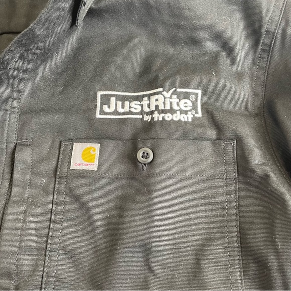 NEW Carhartt Rugged Flex Black Canvas Work Shirt with Embroidered Logo - Picture 5 of 7